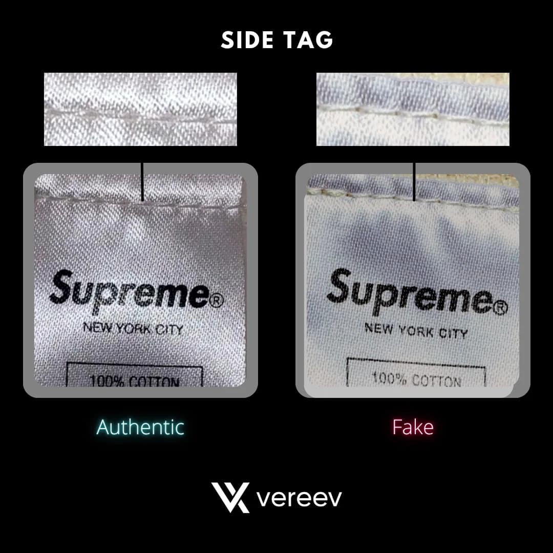 Supreme Cross Box Logo hoodie neck-label real vs fake