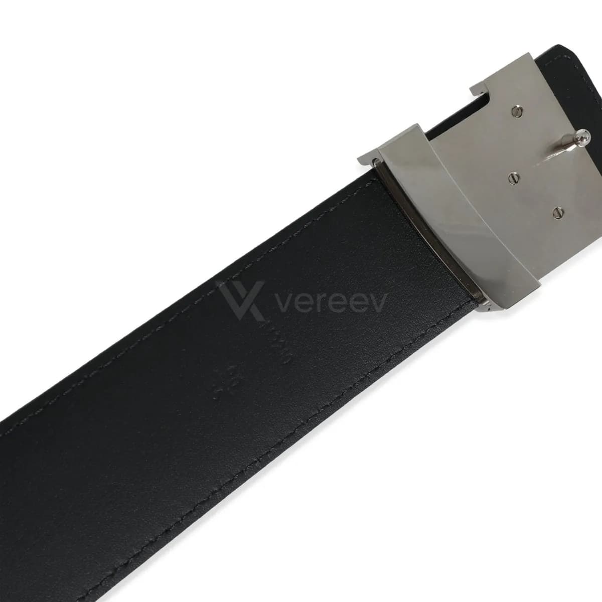 Sample photo 3, Hardware: the back of the buckle on the black leather side of the belt