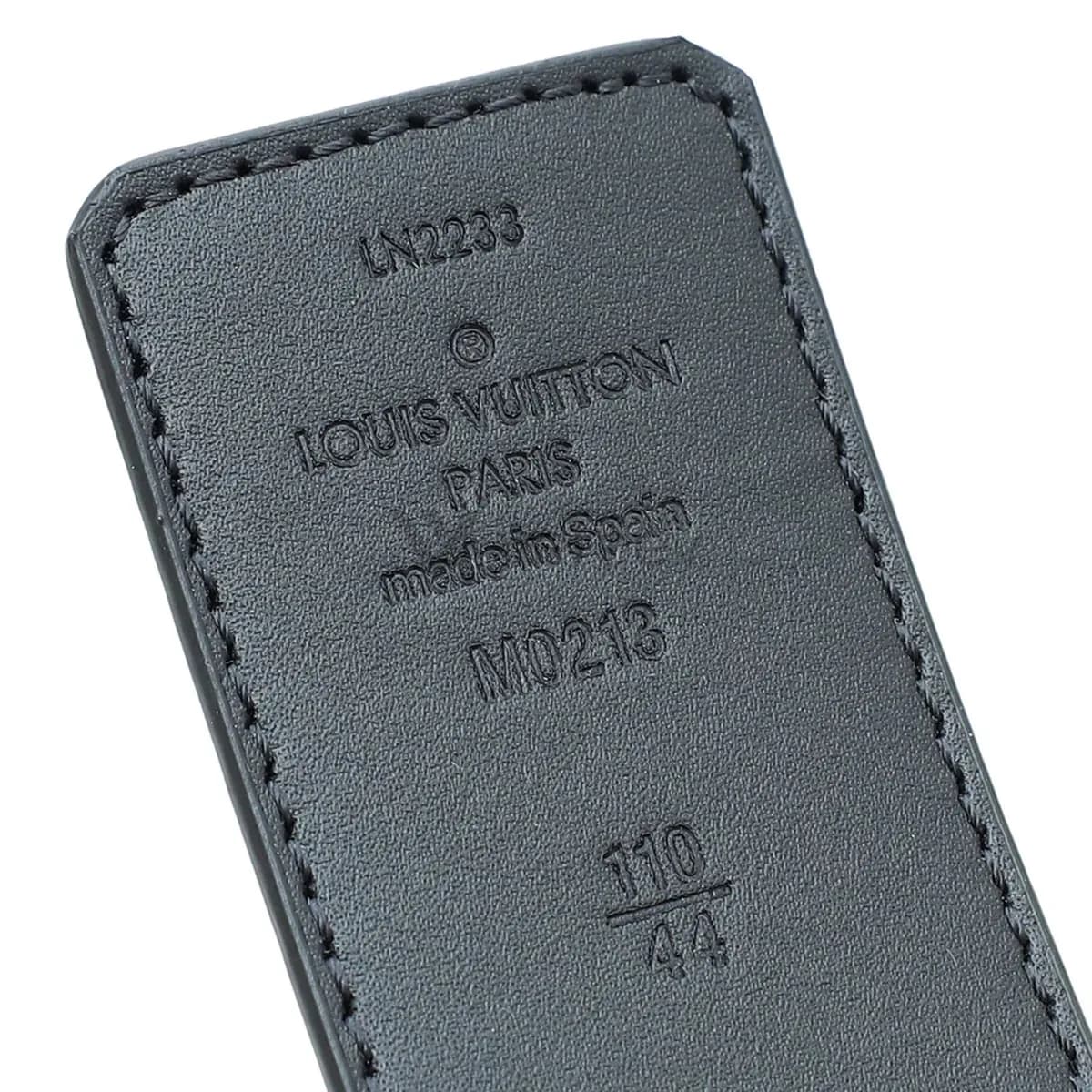 Sample photo 7, Serial / Stamp: the stamps inside the belt: LOUIS VUITTON PARIS, made in Spain, two codes and the size 110/44