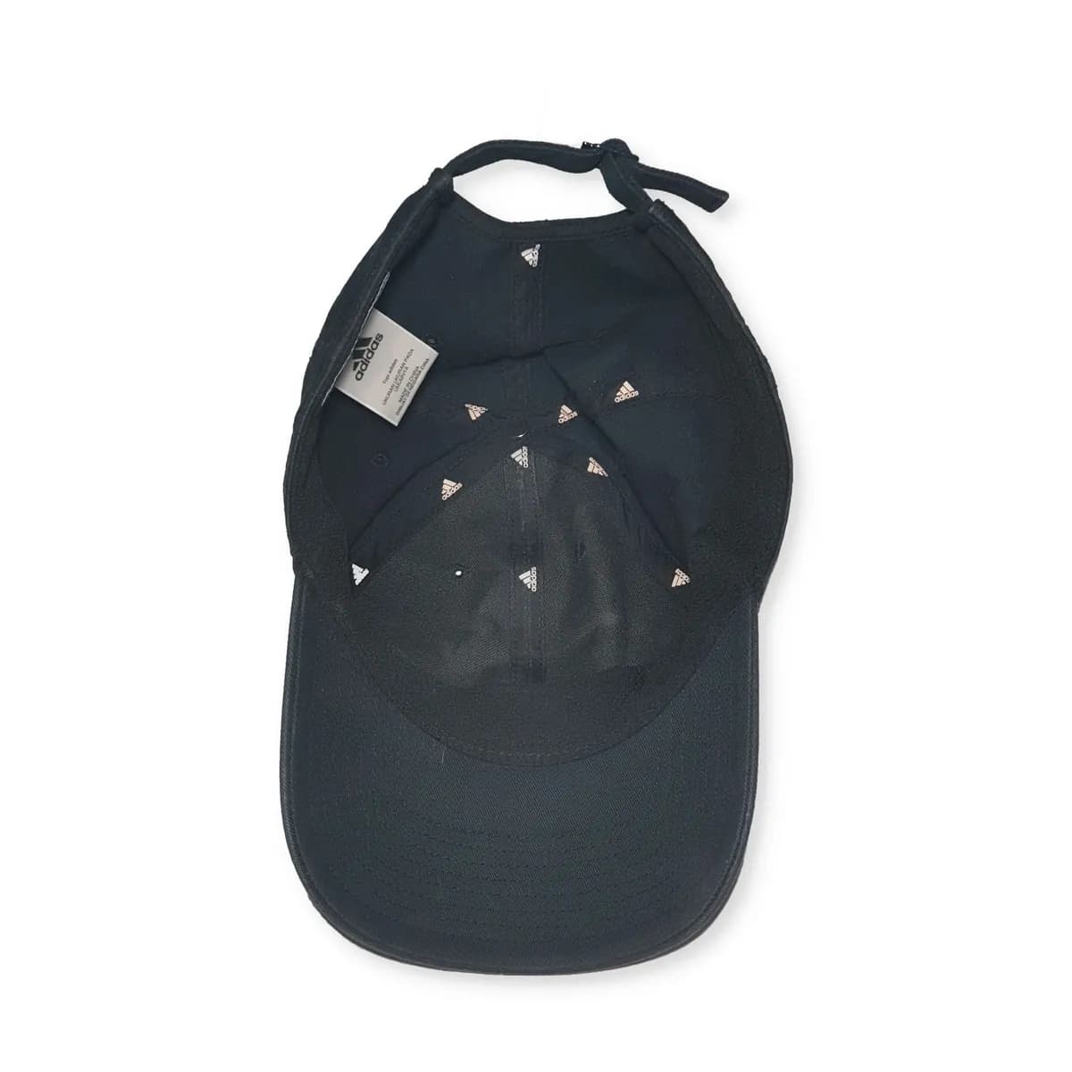 Sample photo 3, Interior: the inside of the cap, showing its labels, seams and taping