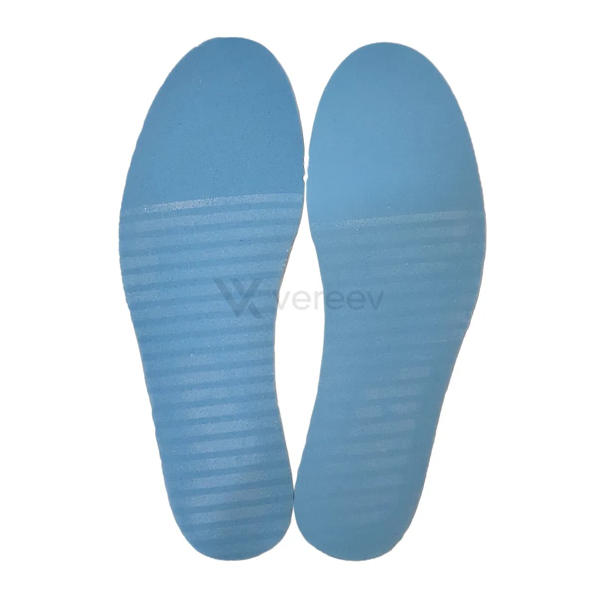 Sample photo 5, Insole Bottom: the blue foam undersides of both insoles