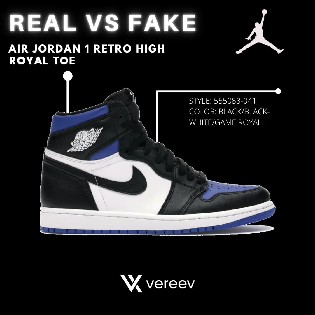 Air Jordan 1 Royal Toe Real vs Fake cover